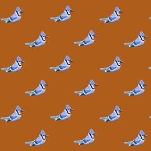 Blue Jays Quilting - on Ochre Orange