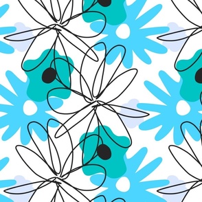 Blue-green Fabric, Wallpaper and Home Decor | Spoonflower