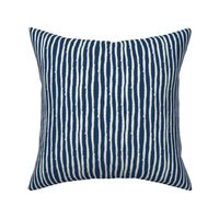 (L) Quirky Stripes in navy blue Large scale