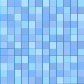 Mosaic tiles blue tones
