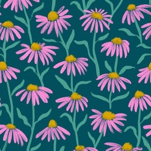 Echinacea Flowers | Teal Blue