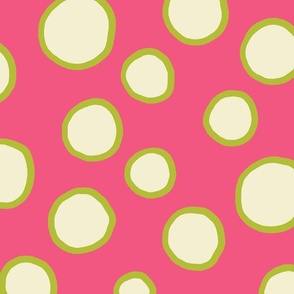 Pink and Green Polka Dots- XL