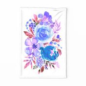 Summery bouquet Blue Canvas Portrait Botanical Wall art