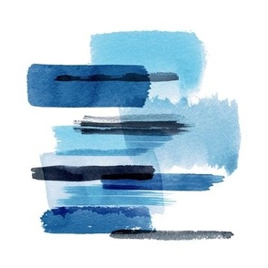 Minimal Blue Brushstrokes Wall art