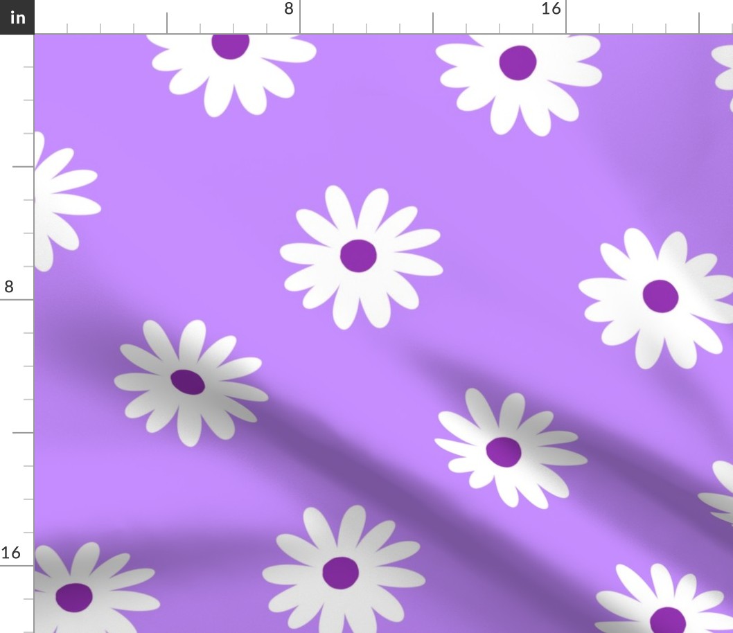 Purple simple white daisies (large version)