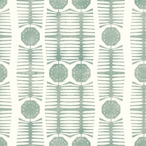 Tribal Hex Stripe in Sage Green