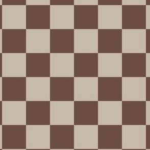 Checkered Brown and Light Brown, Check Pattern Checkered Pattern, Retro Squares