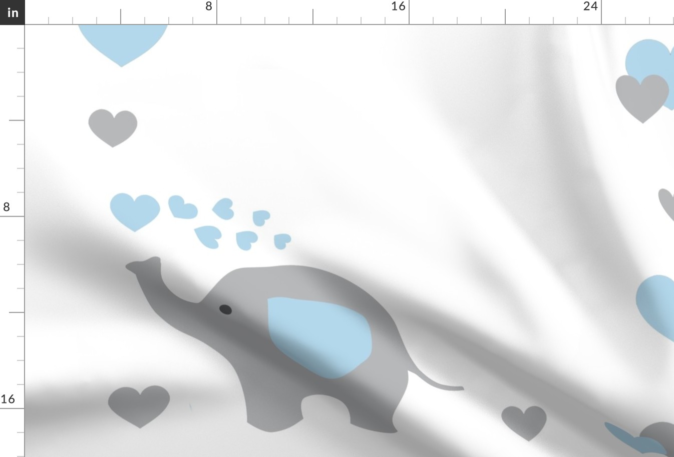 Blue Elephant Milestone Baby Boy Blanket