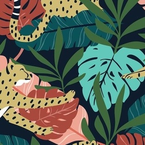 Spotted Jungle -  Midnight Tropics Large Scale
