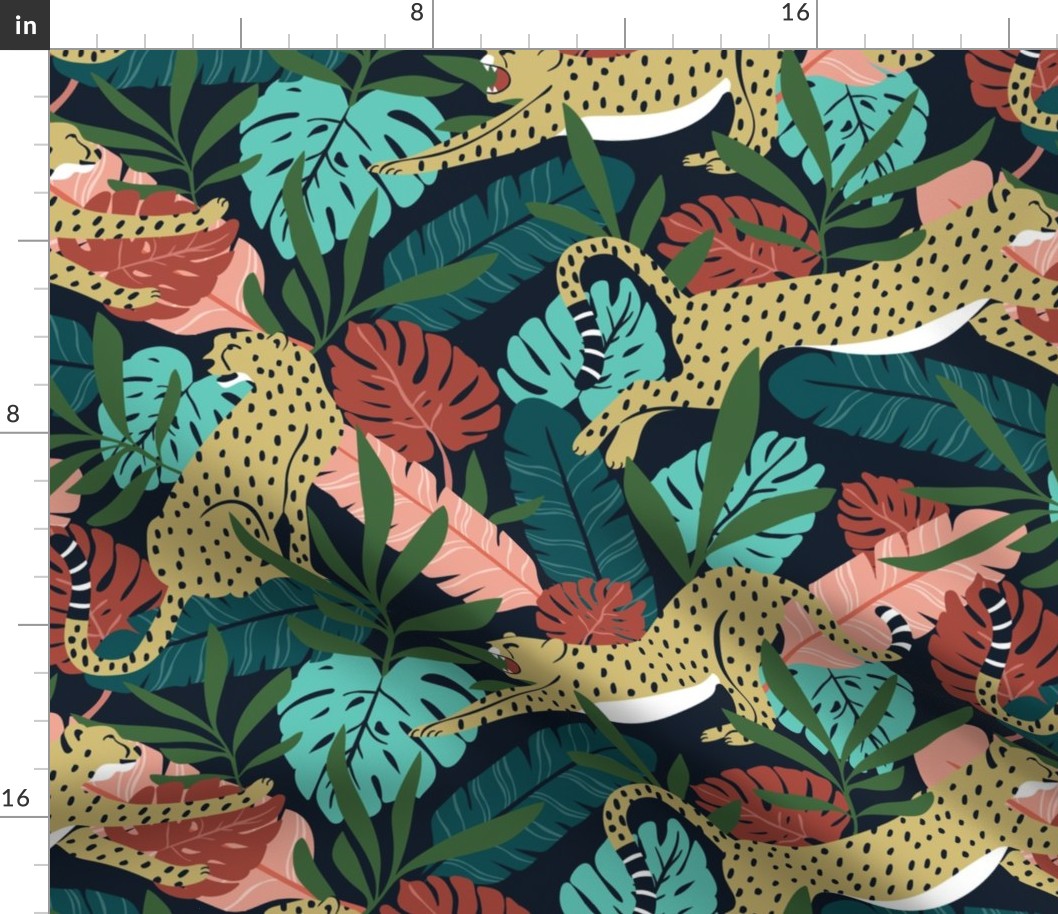 Spotted Jungle -  Midnight Tropics Large Scale