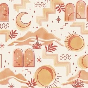 Desert Dreams - 6" medium - dusky orange