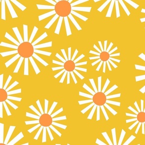 daisies - yellow - large scale - shw1007 jjj