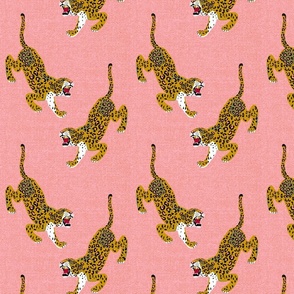Vintage inspired leopards on pink