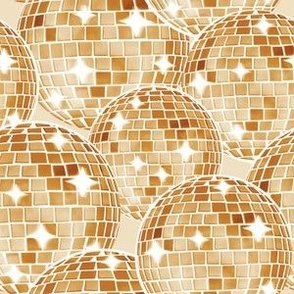 Sparkling Disco Balls - 6" medium - gold