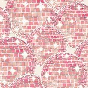 Sparkling Disco Balls - 6" medium - pink blush