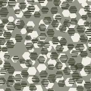 hexi-dots texture-mid-scale_rifle green and seagrass green