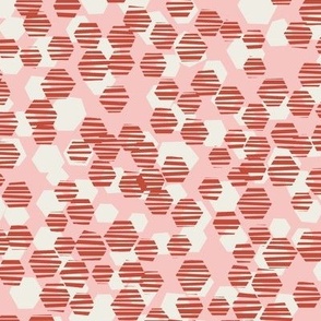 hexi-dots texture-mid-scale_summer fig red and english rose pink