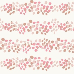  Dotted Stripes in Pink and Natural, Horizontal, 50 