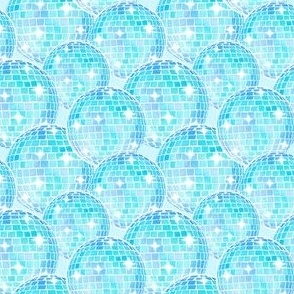 Sparkling Disco Balls - 3" small - icy blue