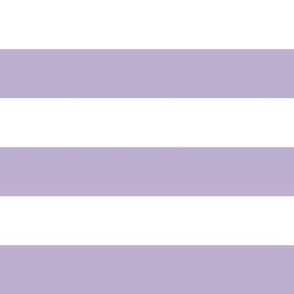1" Lavender and White Stripes  - Horizontal - 1 Inch / 1 In / 1in
