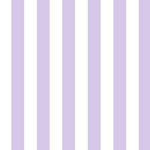 1/2" Medium Light Lavender and White Stripes - Vertical - 1/2 Inch / Half In / 1/2 In / 1/2in / 0.5