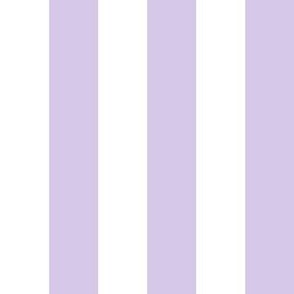 1" Medium Light Lavender and White Stripes  - Vertical - 1 Inch / 1 In / 1in