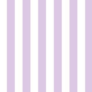 1/2" Lilac and White Stripes - Vertical - 1/2 Inch / Half In / 1/2 In / 1/2in / 0.5