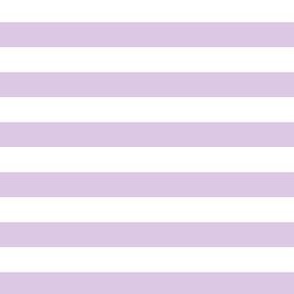 1/2" Lilac and White Stripes - Horizontal - 1/2 Inch / Half In / 1/2 In / 1/2in / 0.5