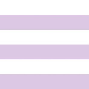 1" Lilac and White Stripes  - Horizontal - 1 Inch / 1 In / 1in