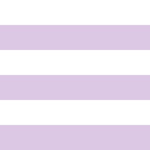 3" Lilac and White Stripes  - Horizontal - 3 Inch / 3 In / 3in