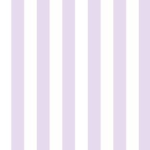 1/2" Light Lilac and White Stripes - Vertical - 1/2 Inch / Half In / 1/2 In / 1/2in / 0.5