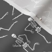 Skeletons Dancing On Dark Grey