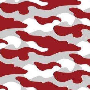 Crimson and grey camouflage small