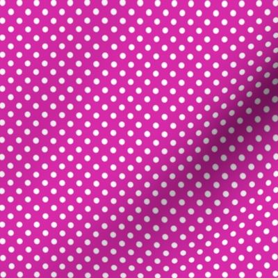 Small White Polka Dots on Pink