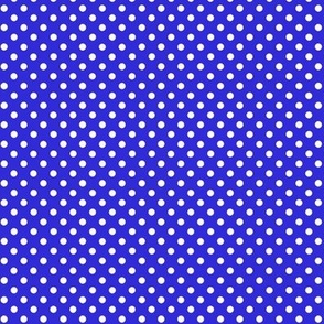 Small White Polka Dots on Blue