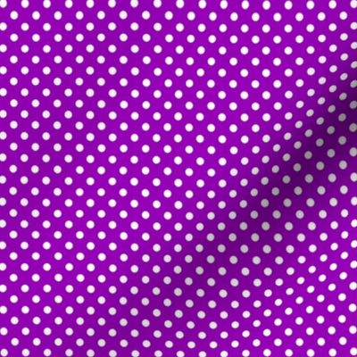 Small White Polka Dots on Purple