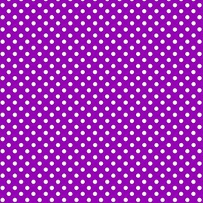 Small White Polka Dots on Purple