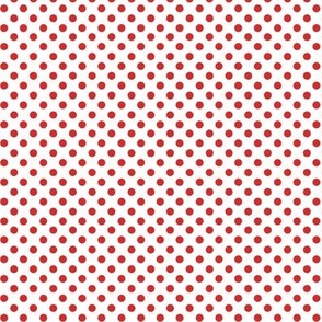 Small Red Polka Dots on White