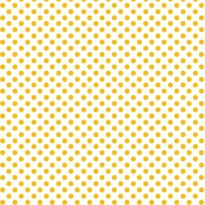 Small Yellow Polka Dots on White