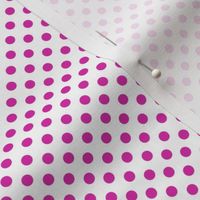 Small Pink Polka Dots on White