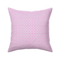 Small Pink Polka Dots on White
