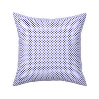 Small Blue Polka Dots on White