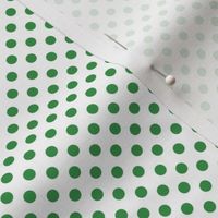 Small Green Polka Dots on White