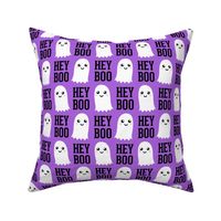 (2.25" scale) HEY BOO - ghost - cute halloween - purple -  C22