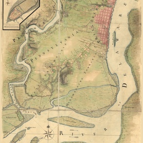 Map of Philadelphia, 1777