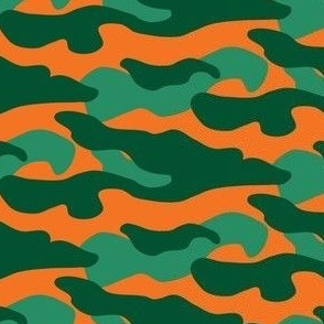 Green and Orange Camouflage Small 