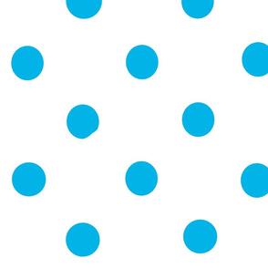 Blue on white Polka Dot