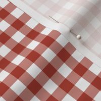 Gingham Christmas Berry red