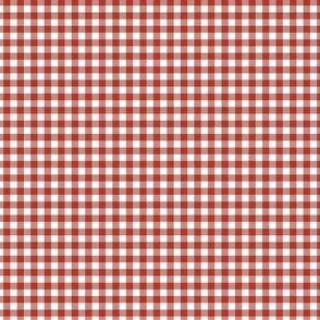 Gingham Christmas Berry red