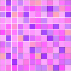 Mosaic tiles pink hues